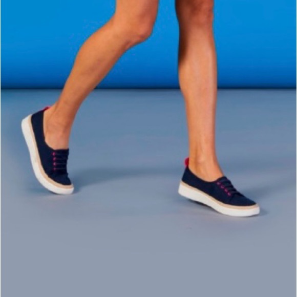 Vionic Jovie WMN (size 10) Gray Canvas Arch Support Shoes with Orange Accents - Picture 9 of 9